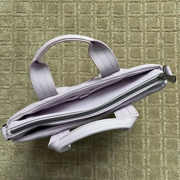 lug Quilted Light Pink Crossbody Tote with Removable Strap - Picture 5 of 9